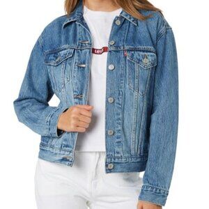 Vintage LEVI'S Original Trucker Jacket Blue Distressed Western Denim Type III